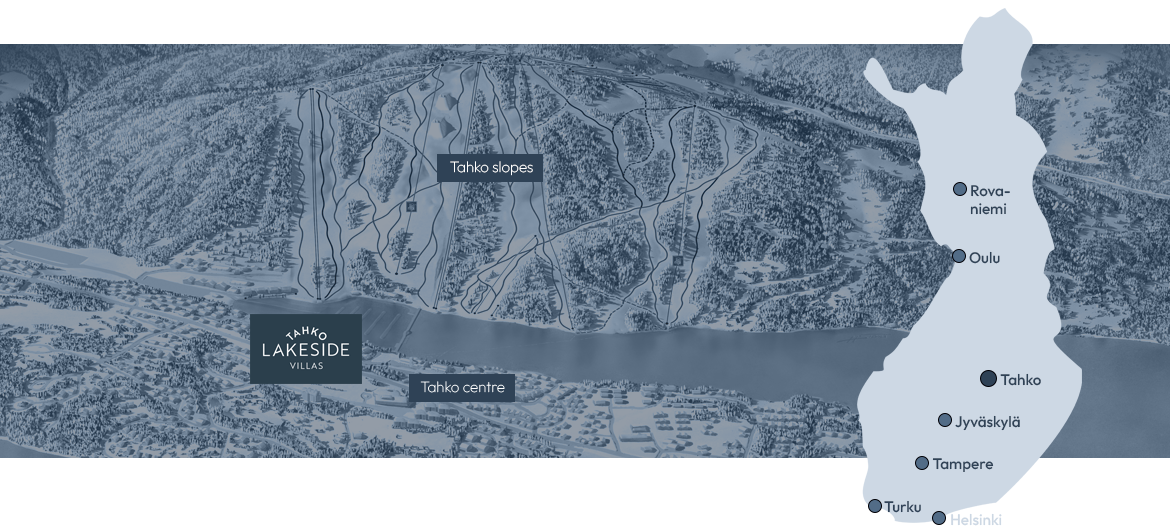 Finland Map showing Tahko location